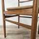 Fauteuil suédois en bois et tissu marron