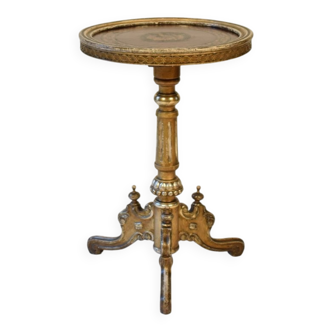 Victorian Marquetry Round Side Table, 1870s