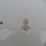 Large round dish 1900 Digoin - Sarreguemine Bird of the Islands
