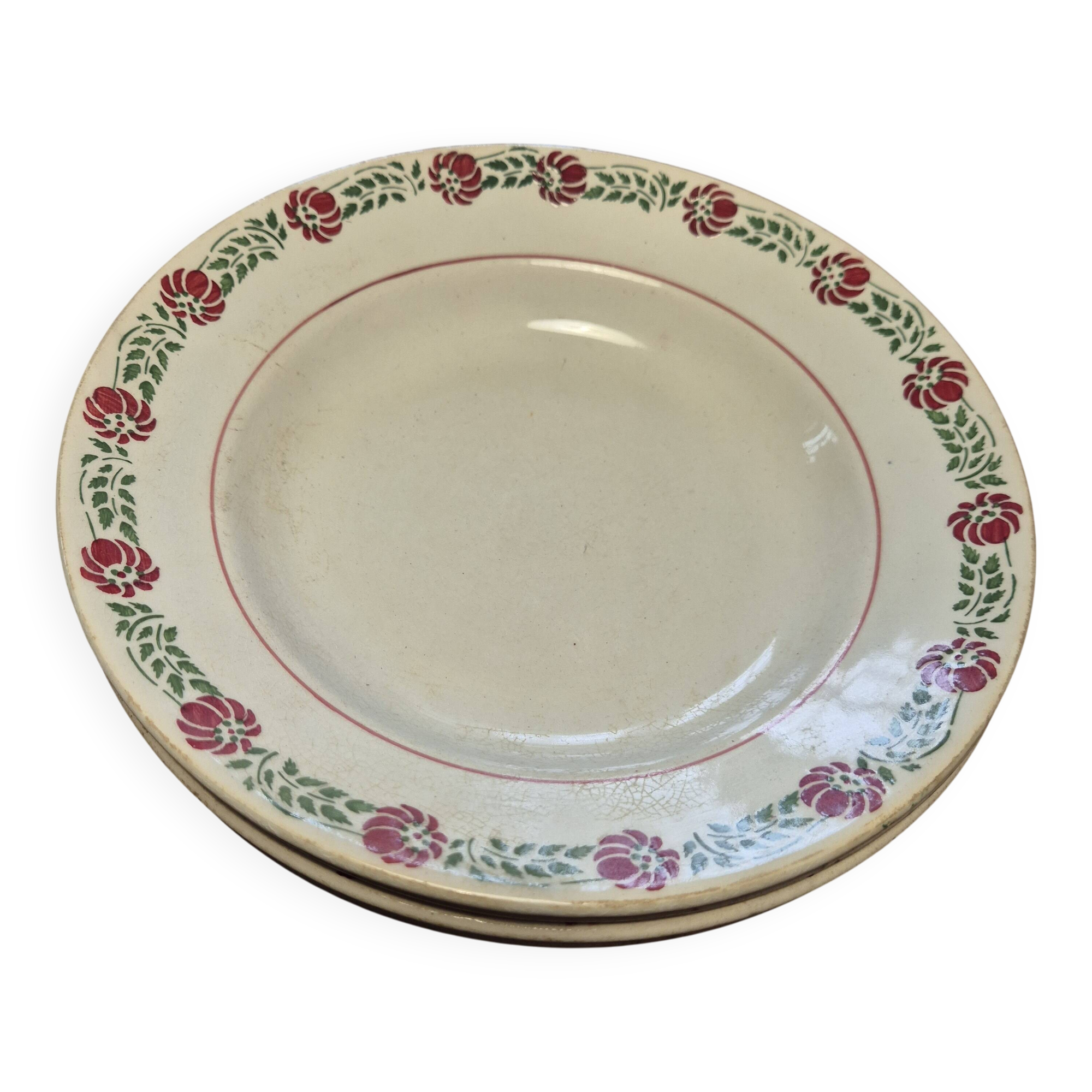 5 deep plates Orchies Moulin des Loups and Hamage iron ter.