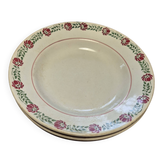 5 deep plates Orchies Moulin des Loups and Hamage iron ter.