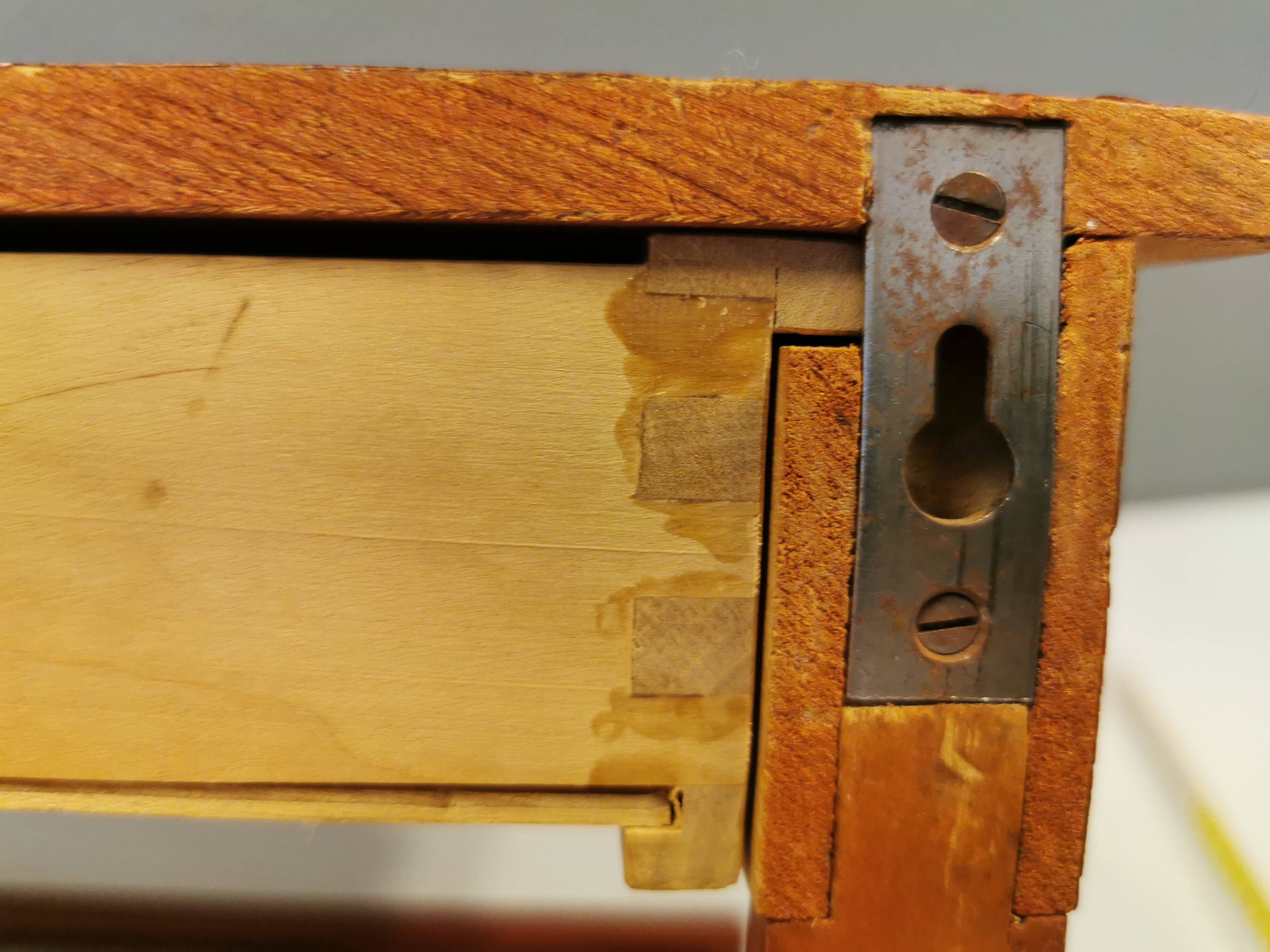 Small wall-mounted furniture, with top, drawer and botto, danish 1970s