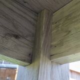 Large solid oak farmhouse table with two drawers 260 cm x 100 cm