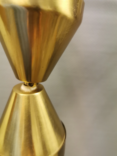 Hanging lamp in solid brass designed by Fritz Schlegel for Lyfa Denmark.