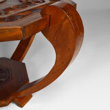 Colonial Art Deco carved coffee table circa 1930