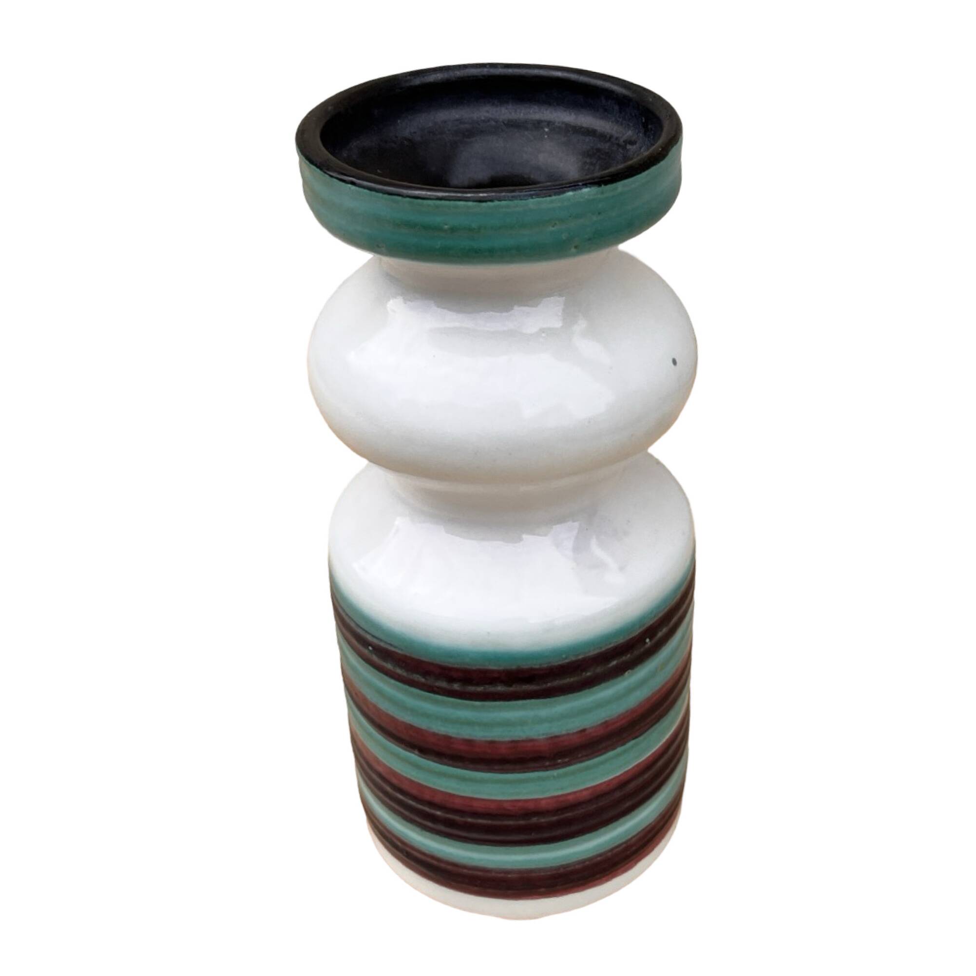 Vase en céramique coloré Strehla Keramik, Allemagne années 1960