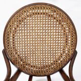 5 chaises bistrot Fischel en bois et cannage, 1890-1910