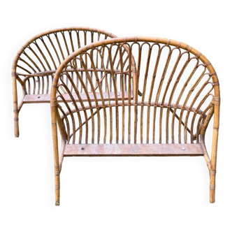 Rattan basket bed