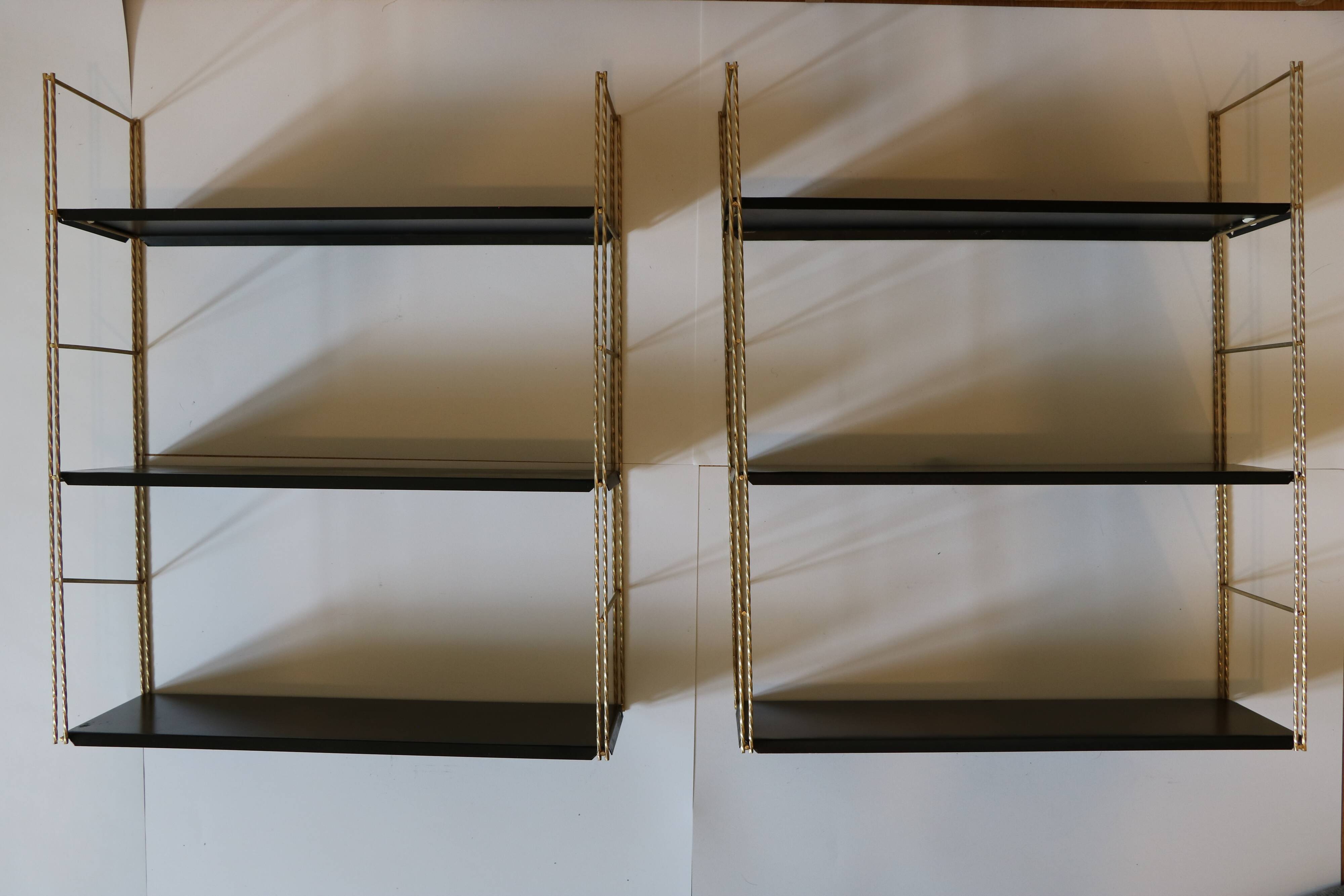 Pair of string shelves