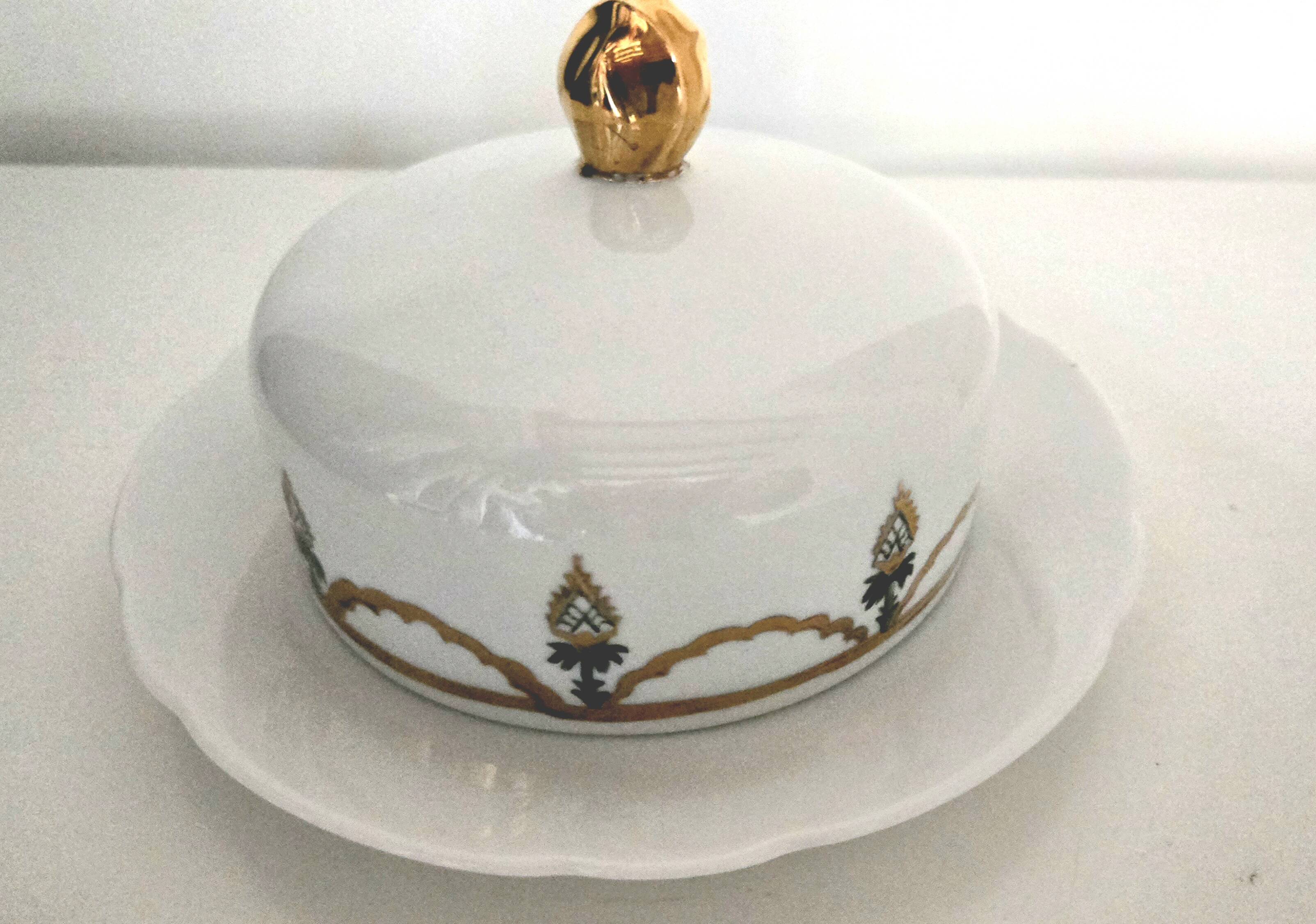 Vintage porcelain butter dish