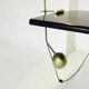 Large Italian brass counterweight lamp, 50s design