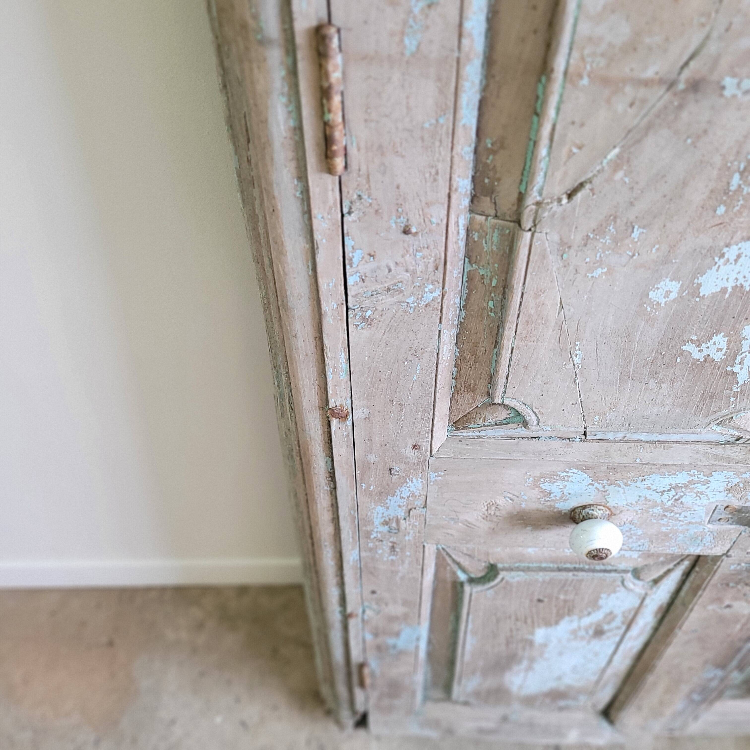 Old patinated wooden door