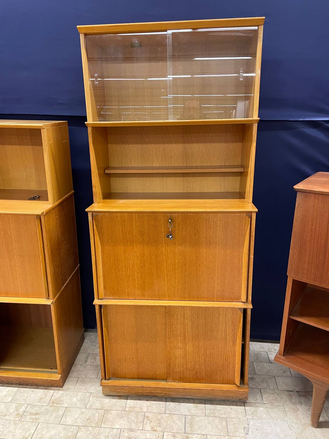 Vintage Oscar secretary bookcase