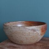 Stoneware salad bowl from Puisaye, signed Jean-Pierre Prud’homme
