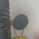 Sun 73x73cm white metal mirror