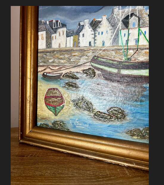 A large painting signed alvaro guillot