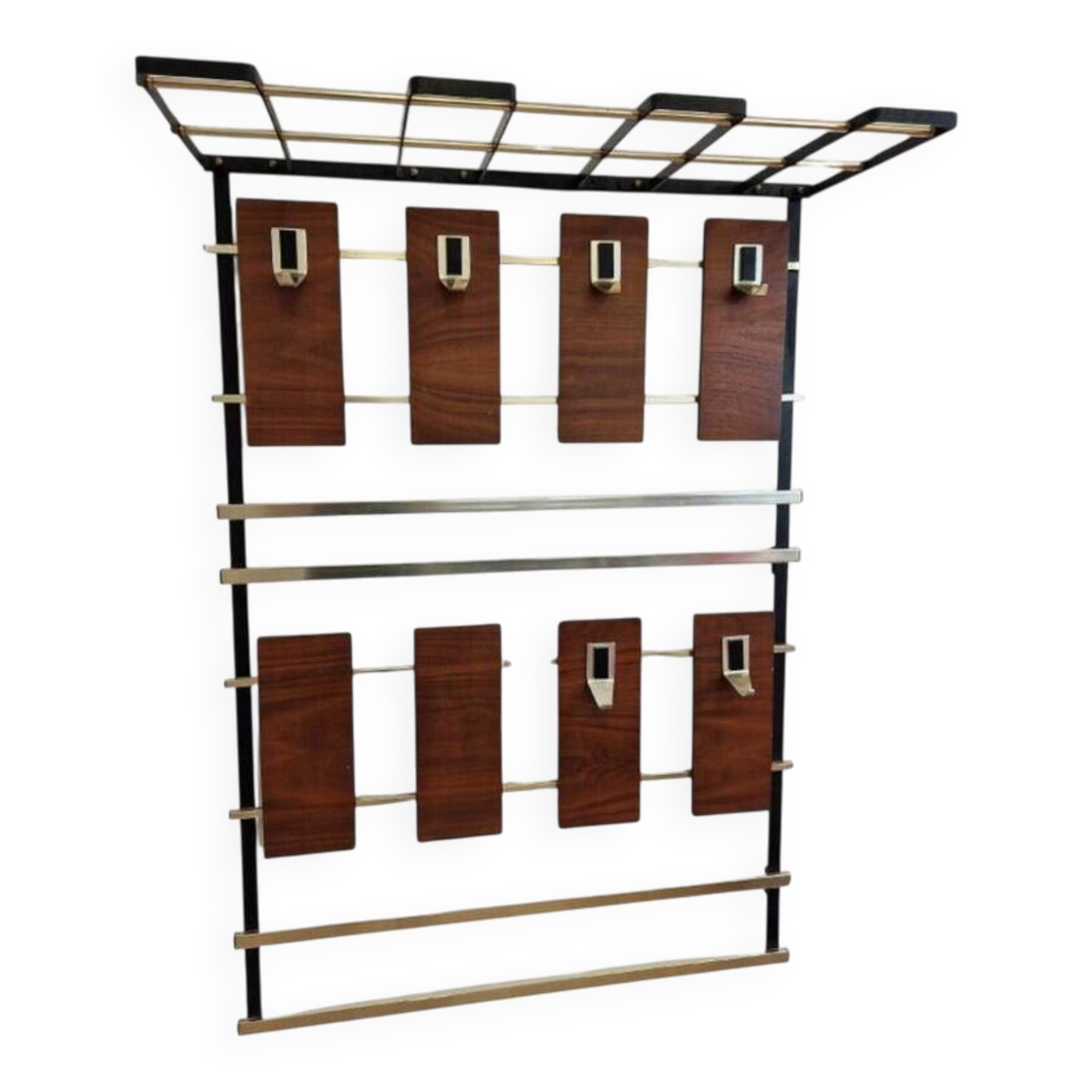 Mid-Century Rare Wall Coat Rack, Germany, 1970s