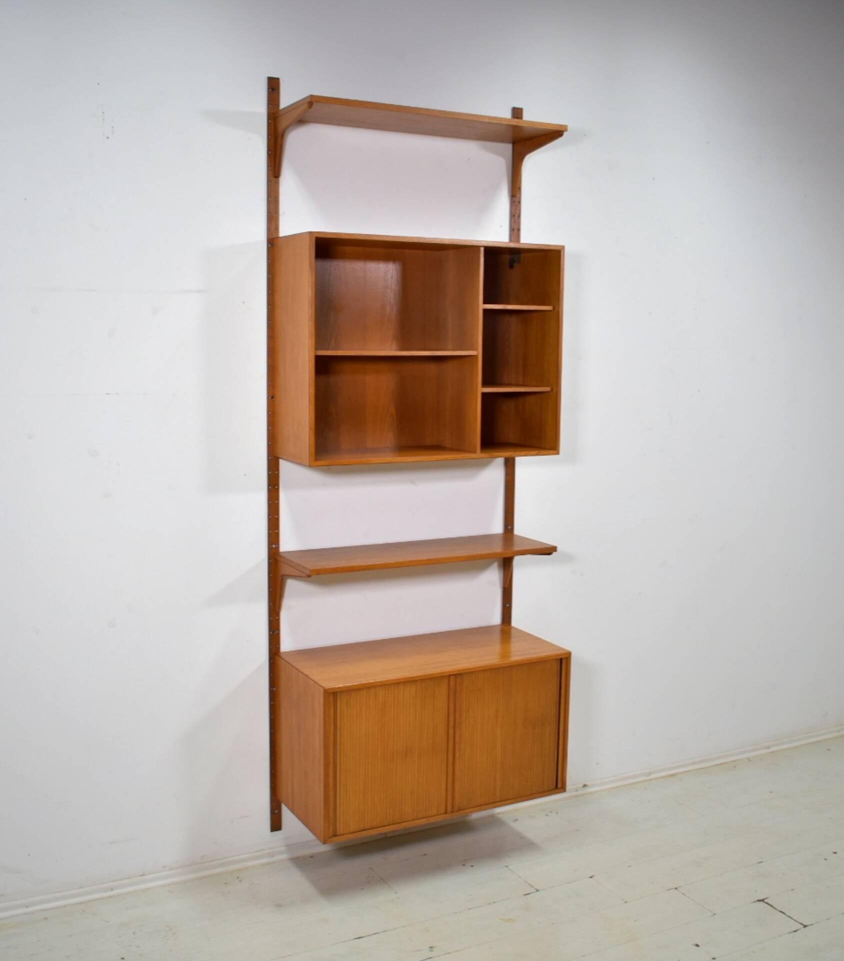 Teak modular shelving unit by HG Furniture 1960s Danish Vintage
