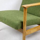 Light Green Boucle GFM-142 Armchair attributed to Edmund Homa, 1970s