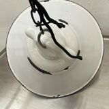 Glass industrial hanging lamp