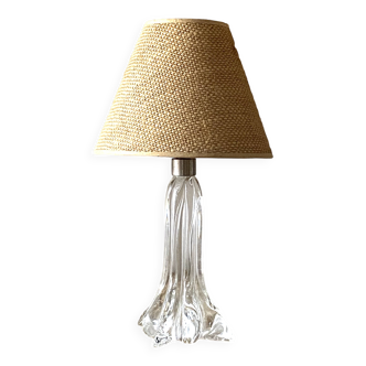 Crystal floor lamp with lampshade