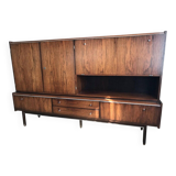 Mid-Century Brown Wood Buffet G.N.B. (1960s) - 2 parts, 217 x 46 x 139 cm