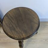 Old turned oak tripod stool