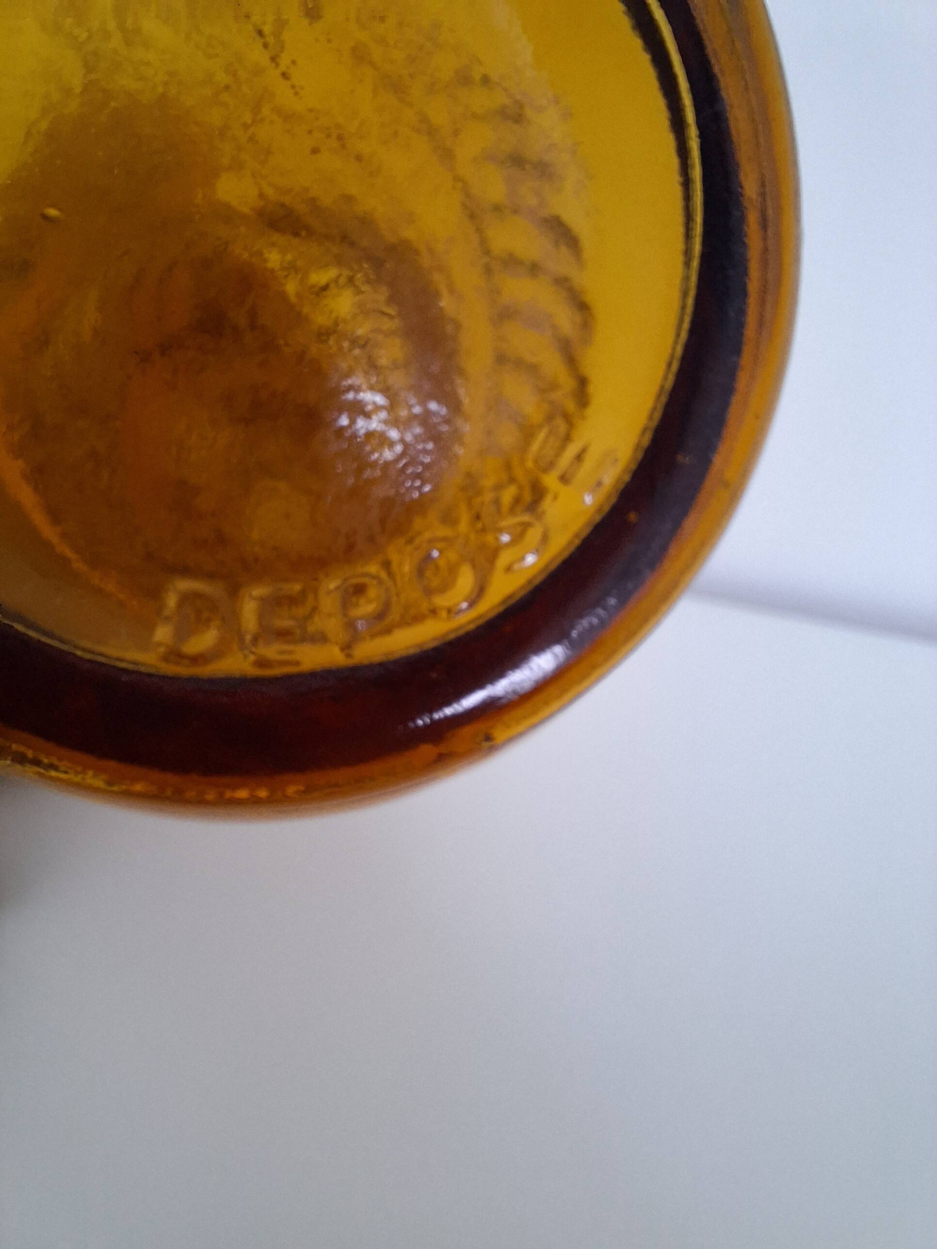 Vintage amber candle holder