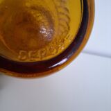 Vintage amber candle holder