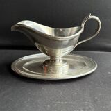 Silver metal helmet sauce boat - Christofle