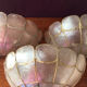 Three mother-of-pearl sconces