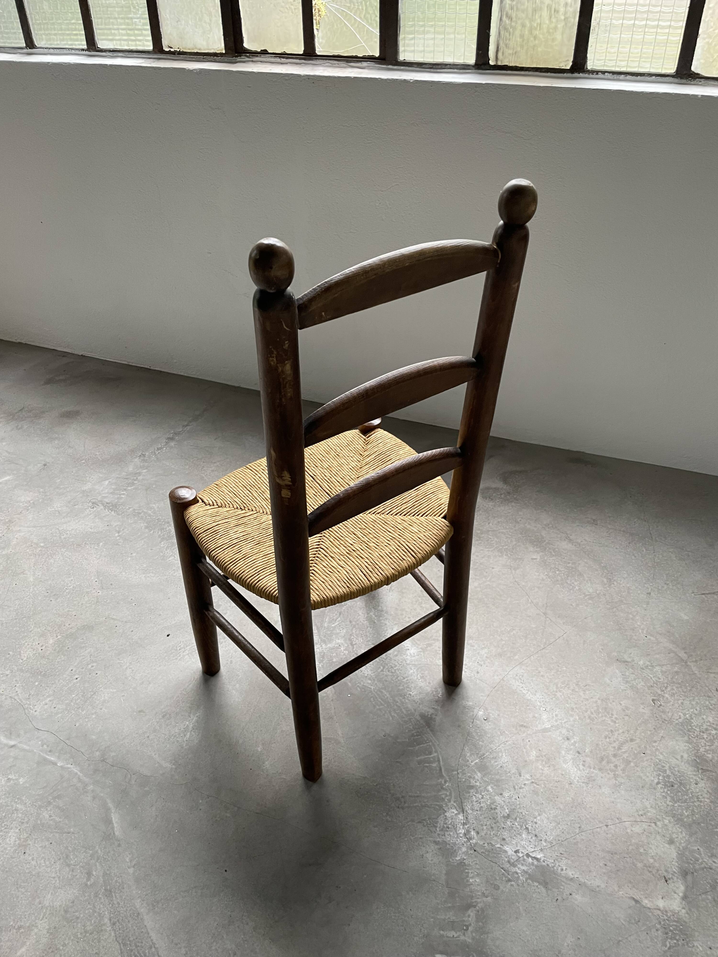 Chaise rustique paille chêne