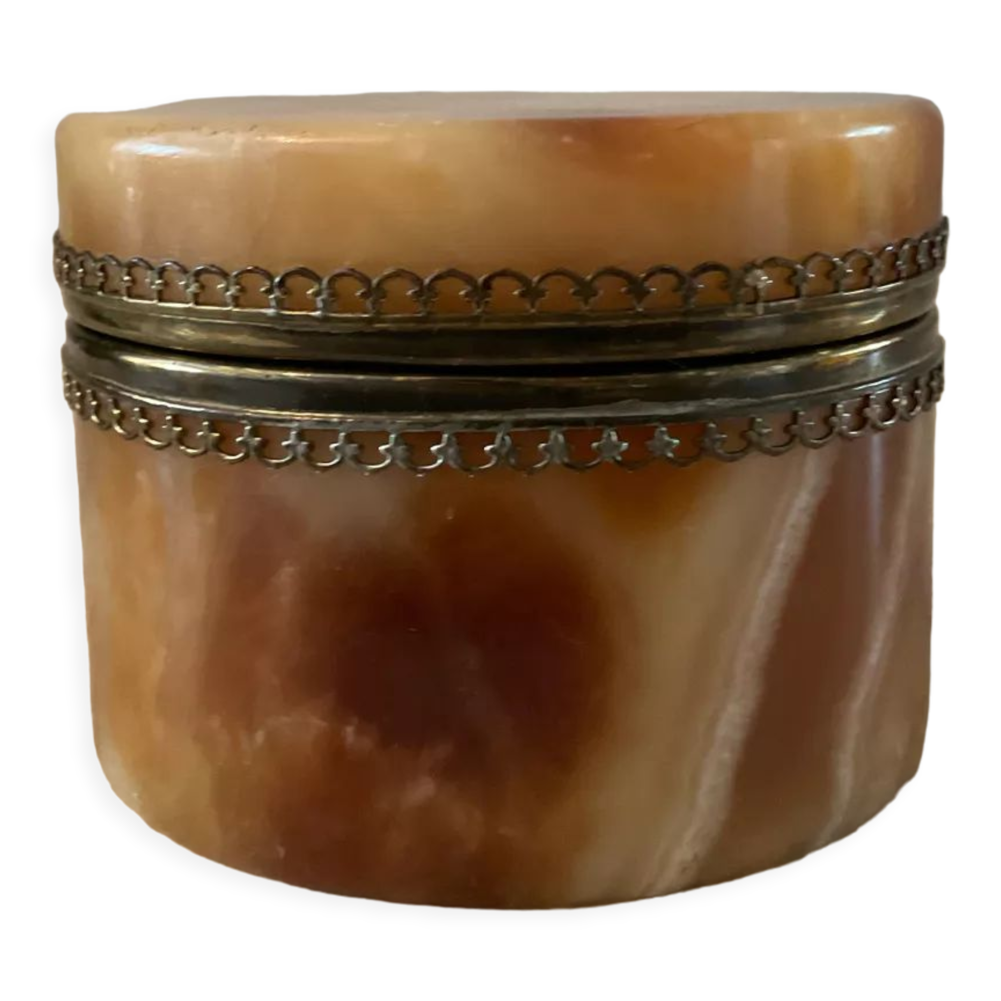 Vintage onyx jewelry box