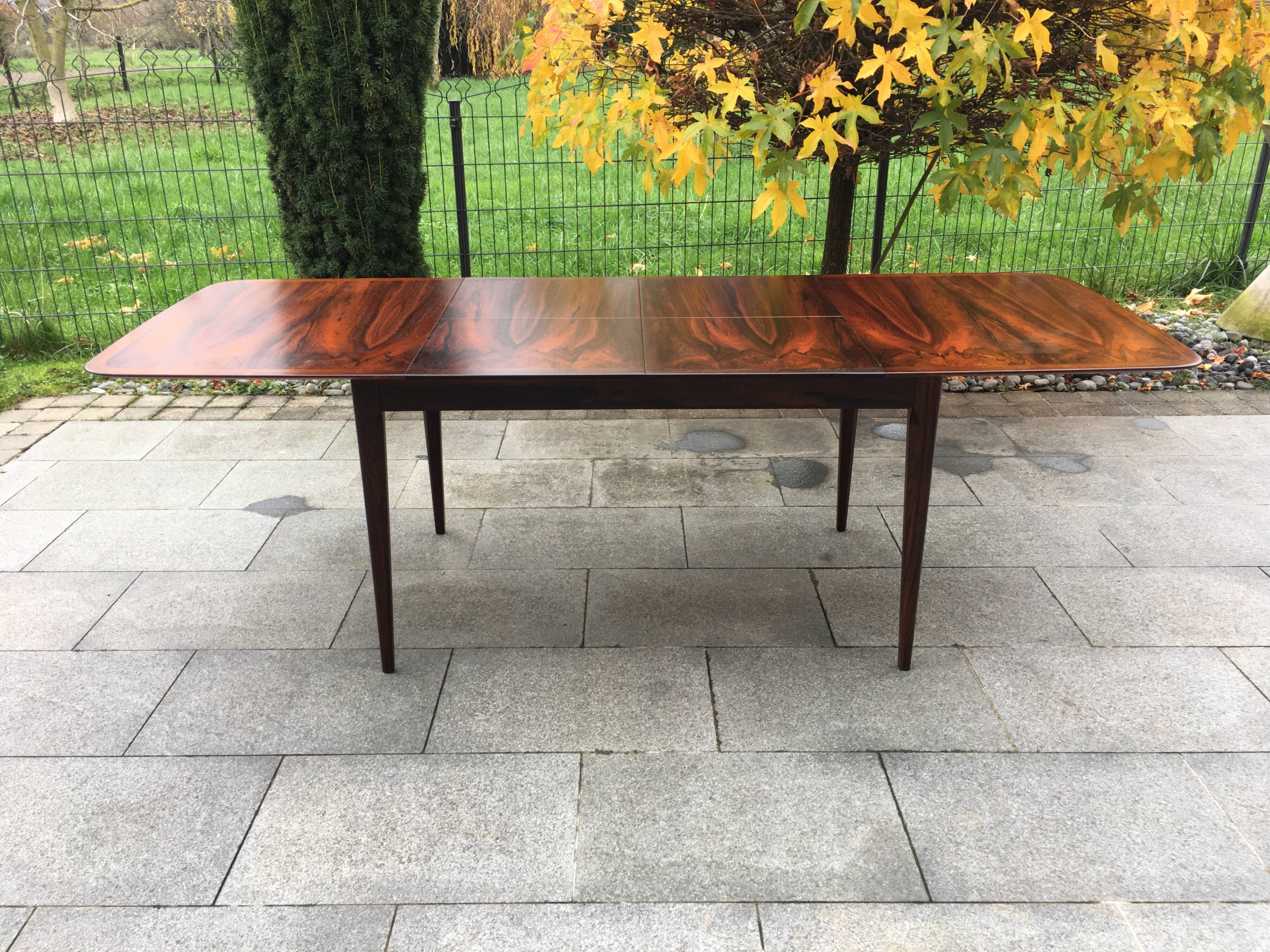Rosewood dining table lübke 60s