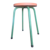 Tabouret industriel skai orange