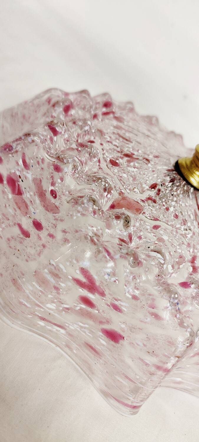 Frutero "Art Nouveau" en cristal de Murano. Italie, années 1940.