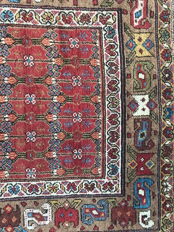 Old persian rug kurdish hallway  120 x 388 cm