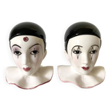 Pierrot salt and pepper egg cups