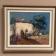 Original Swedish Oil on Canvas – “Mediterranean Scene” by Axel Hamborn – Signed – Vintage & Framed