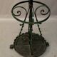Polychrome Wrought Iron Coat Rack and Umbrella Stand
