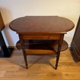 Console in rosewood and burl, early 20th century