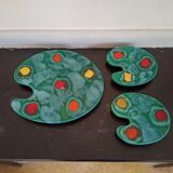 Set of 3 coasters and bottles in earthenware Le Poet-Laval