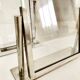 Duo of Art Deco photo frames in silver metal with beveled glass