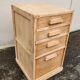 beautiful sanded beech cabinet with 4 drawers from the 1940s/50s