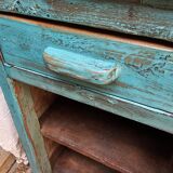Ancien comptoir de marchand en teck birman