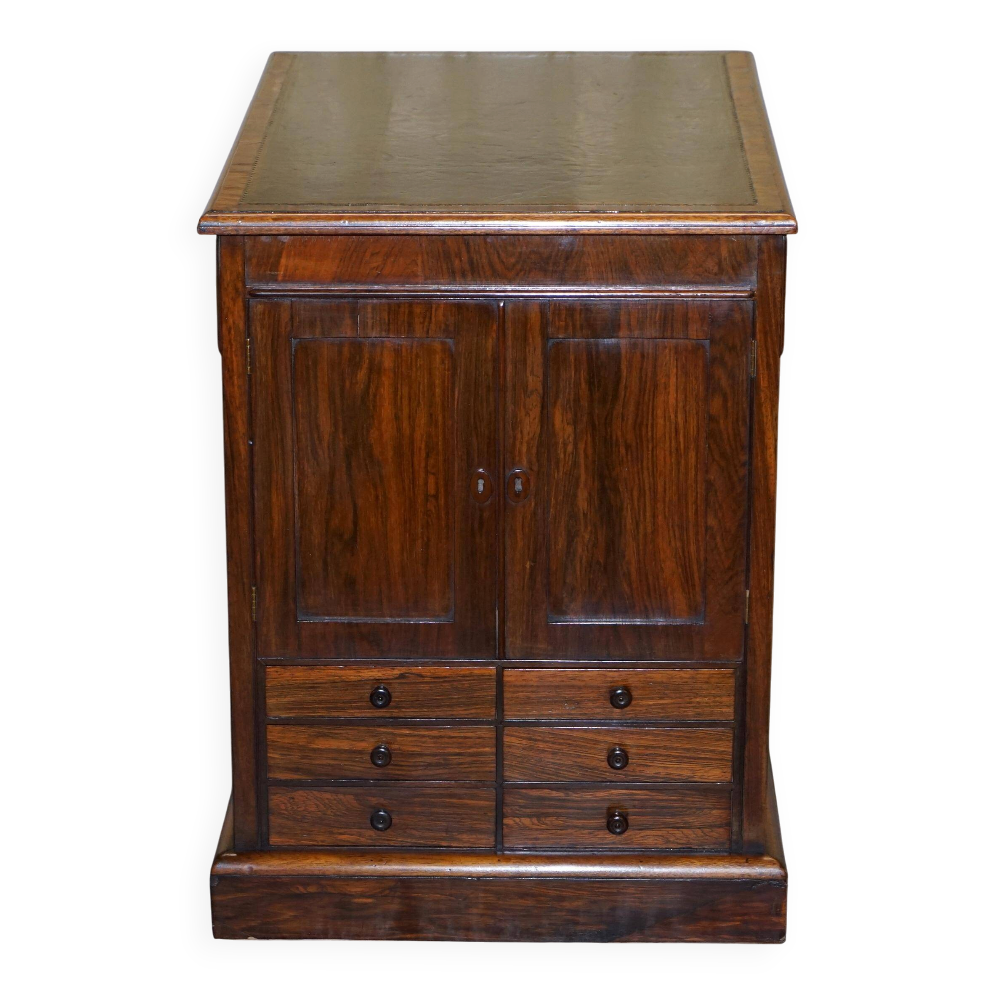 Cabinet de bibliothèque Folio en bois dur William IV vers 1830 avec tiroirs