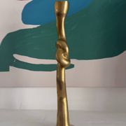 Bougeoir en laiton doré