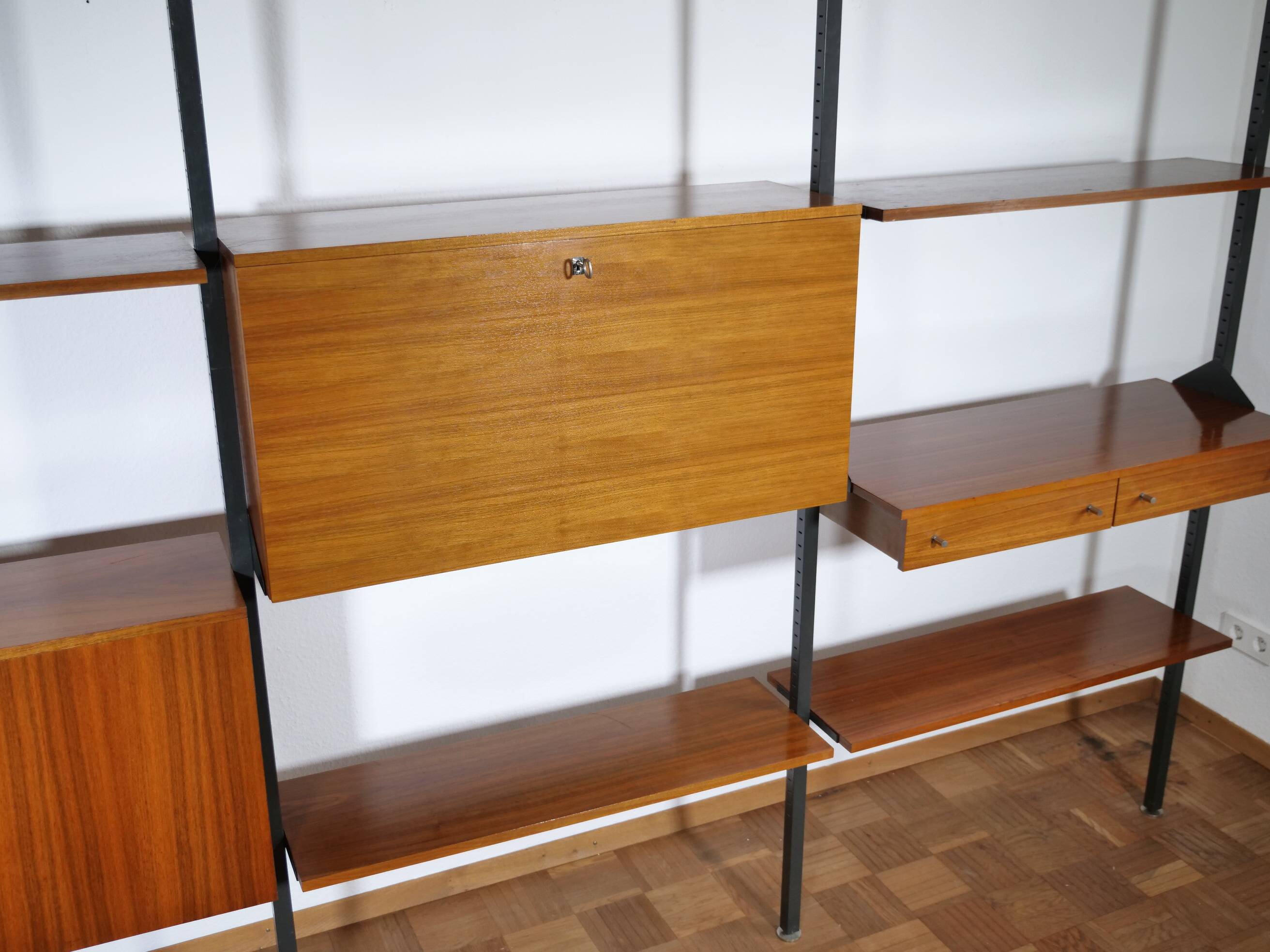 Mid-Century Teak Modular Wall Unit and Room Divider from Italy, 1960s