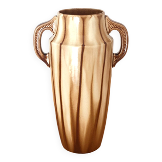 Art Deco slip vase, signed Louis Gueule