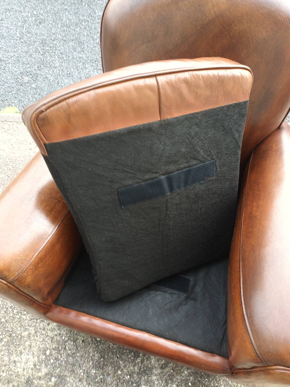 Leather club chair